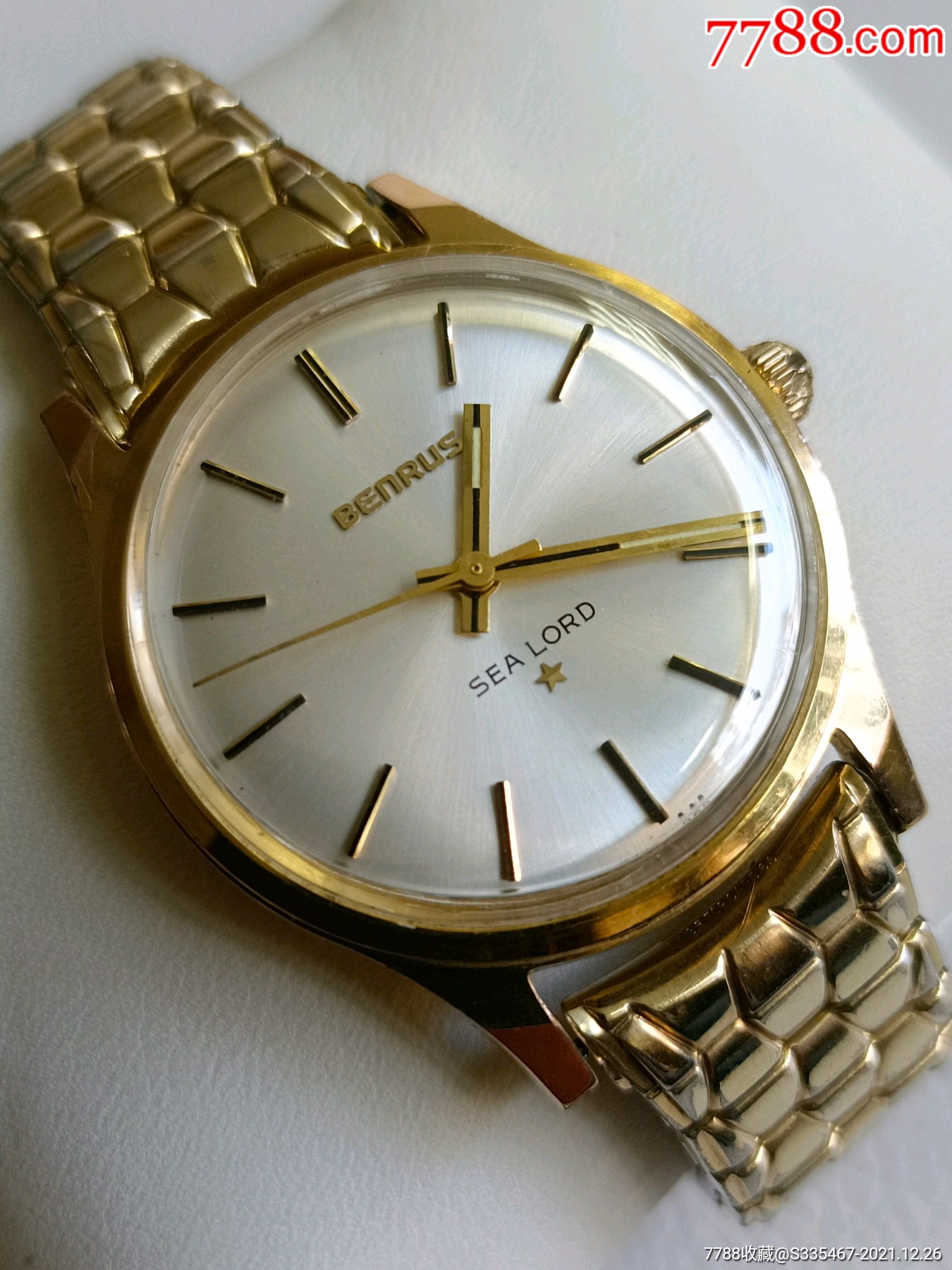 瑞士名表贝罗斯benrus手卷机械古董表