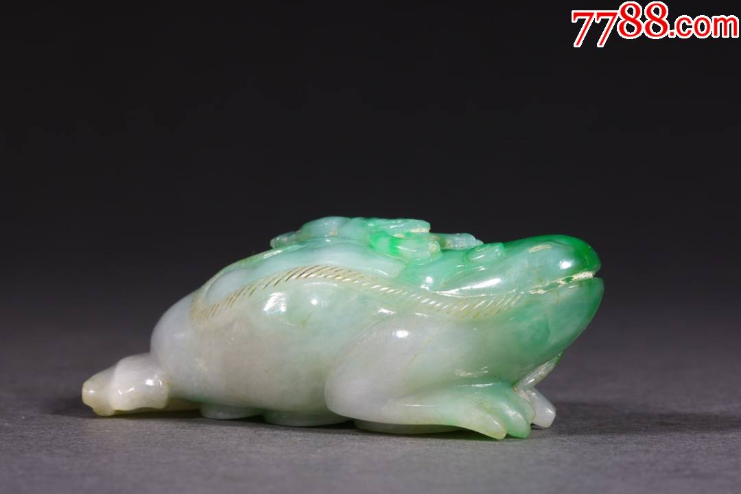 翡翠金蟾手把件