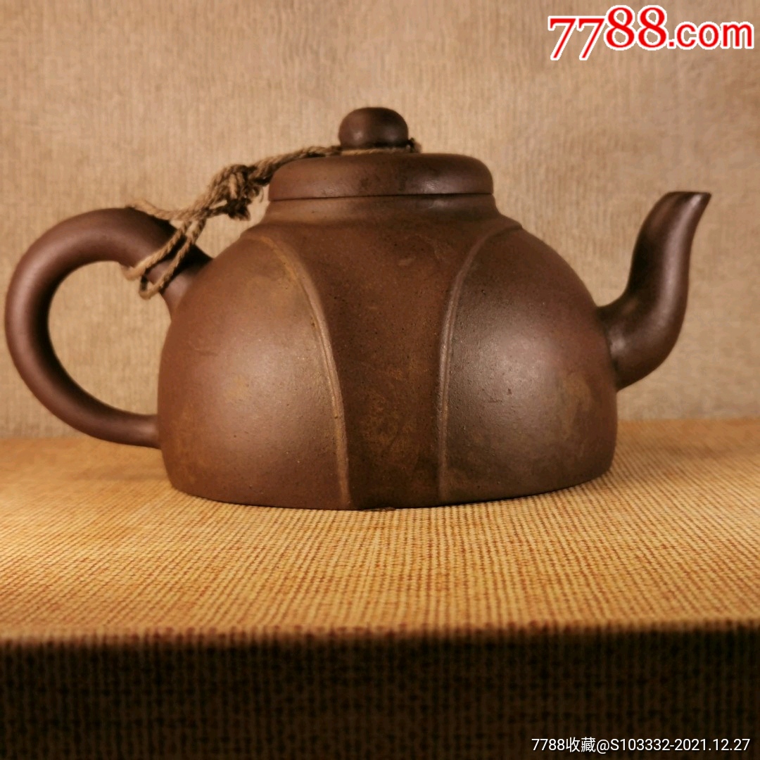 民间遗留下来的手刻款名家吴月亭制大师纯手工制作老紫砂壶一把保存