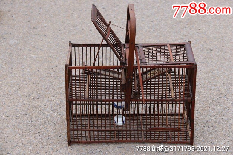 民国捕鸟笼笼顶部双面机关