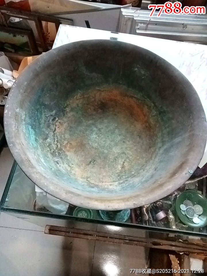 老铜盆-价格:90元-se84584244-铜皿/盛具-零售-7788钢笔收藏