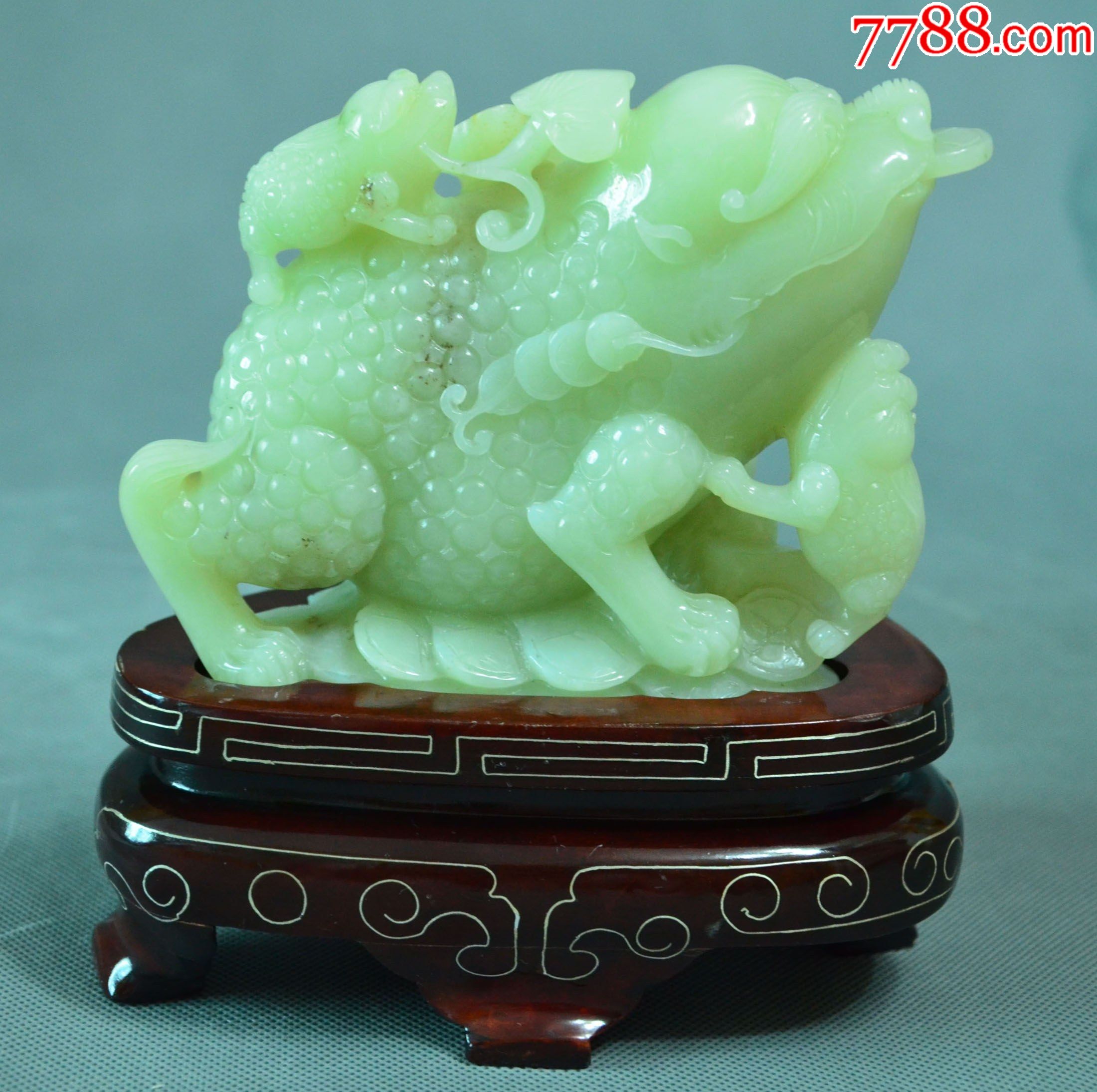 河磨玉黄白老玉金蟾摆件全美品