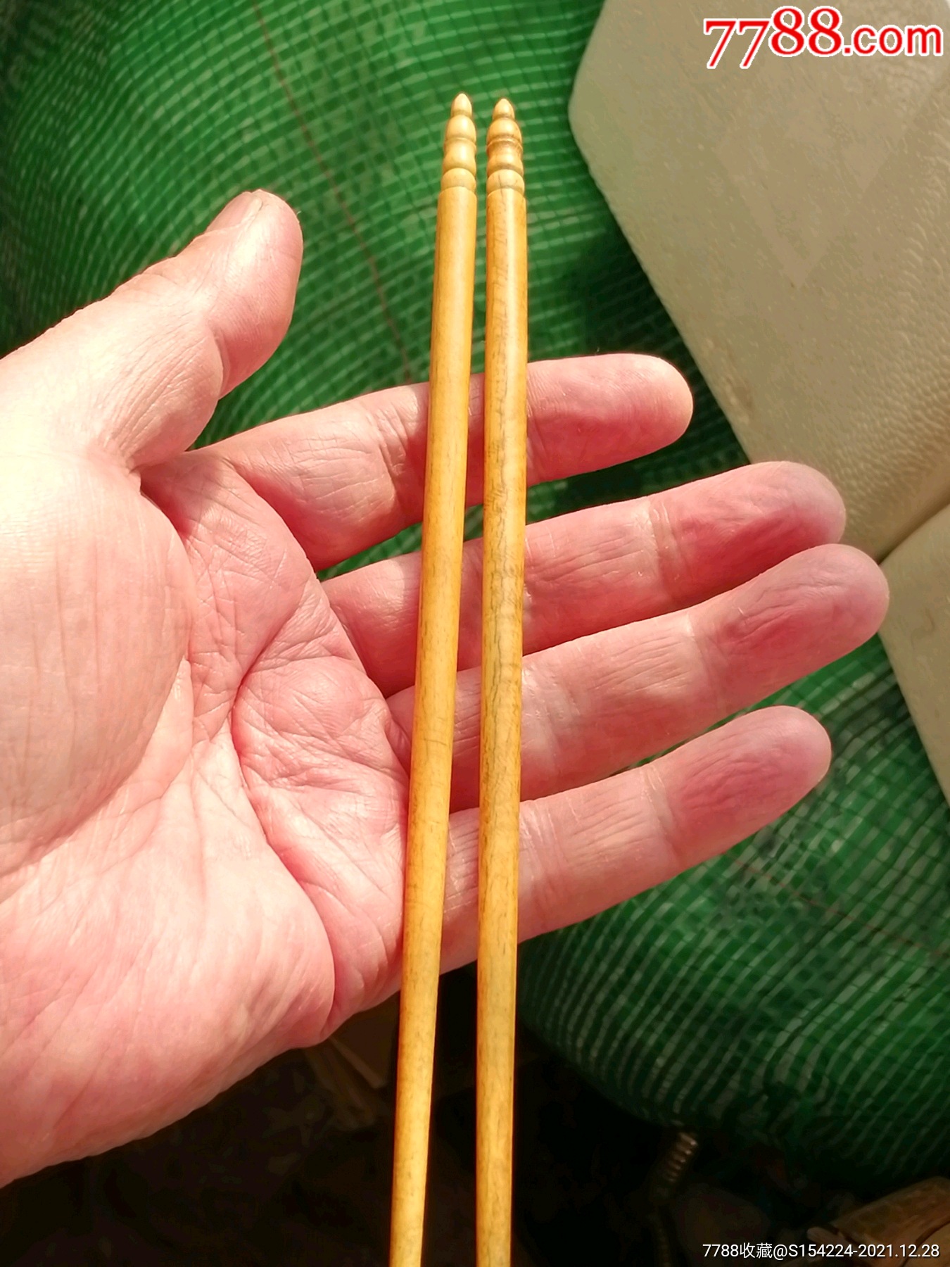 清代老骨头筷子一双