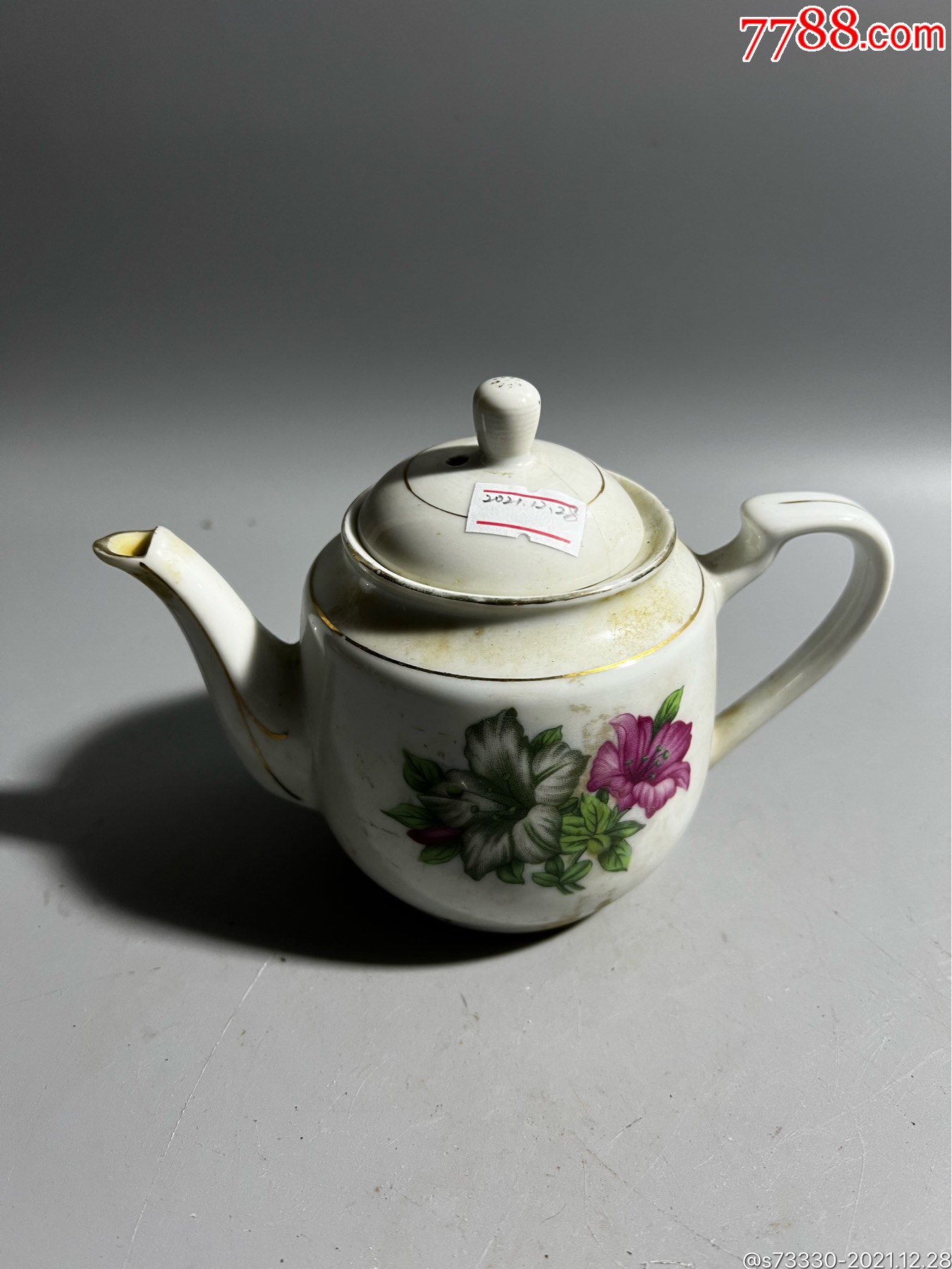 创汇期,喇叭花茶壶一把,磕-价格:20元-se84591952-彩绘瓷/彩瓷-零售