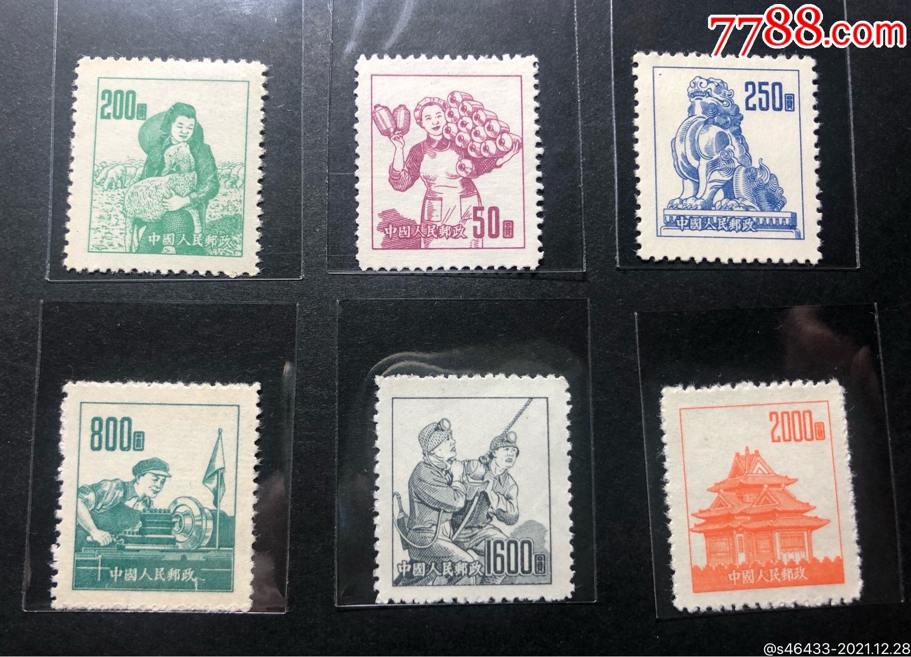 普6不同图案普通邮票新全