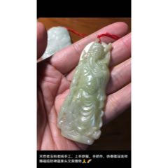 老玉牌老料纯手工古玩文房件雕塑雕件手把件艺术古物如图关羽