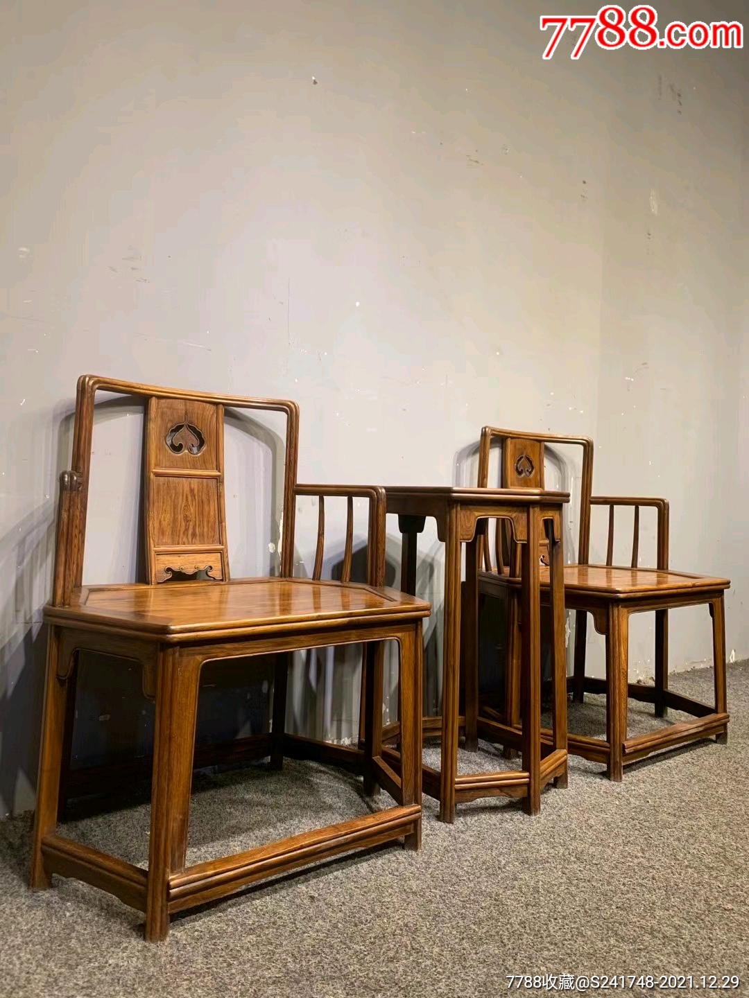 明清家具海南黄花梨六角椅