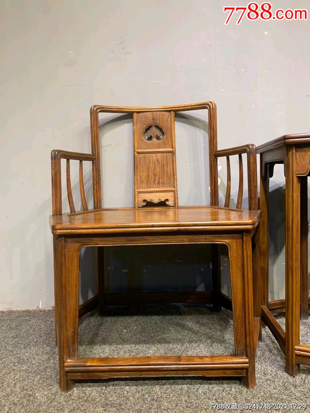 明清家具海南黄花梨六角椅