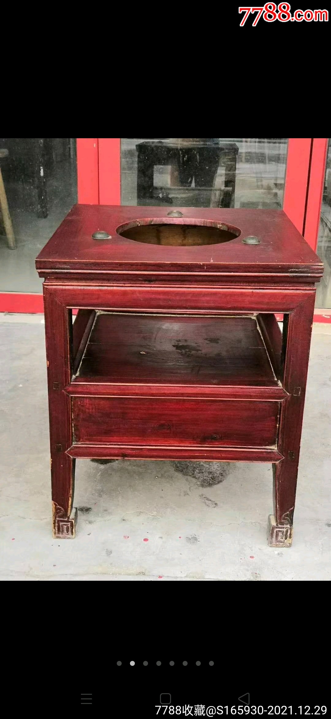 清代榉木火盆架铜火盆一套保存完整没修动上手可使用包老