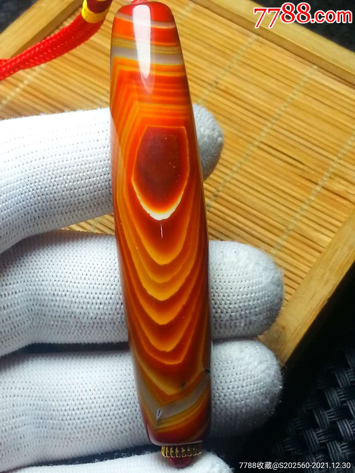 天然天眼佛眼玛瑙天珠37060