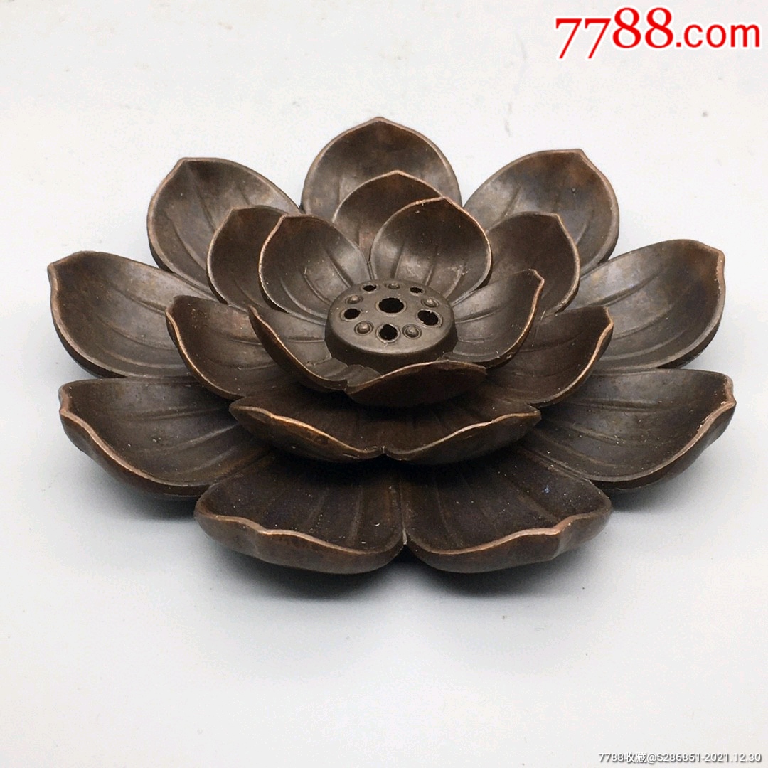 铜莲花香插不议价