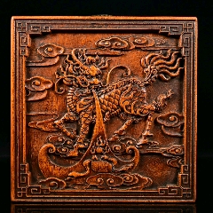  strong>花梨木麒麟送书挂屏挂件,不议价 /strong>_木屏风_木挂屏