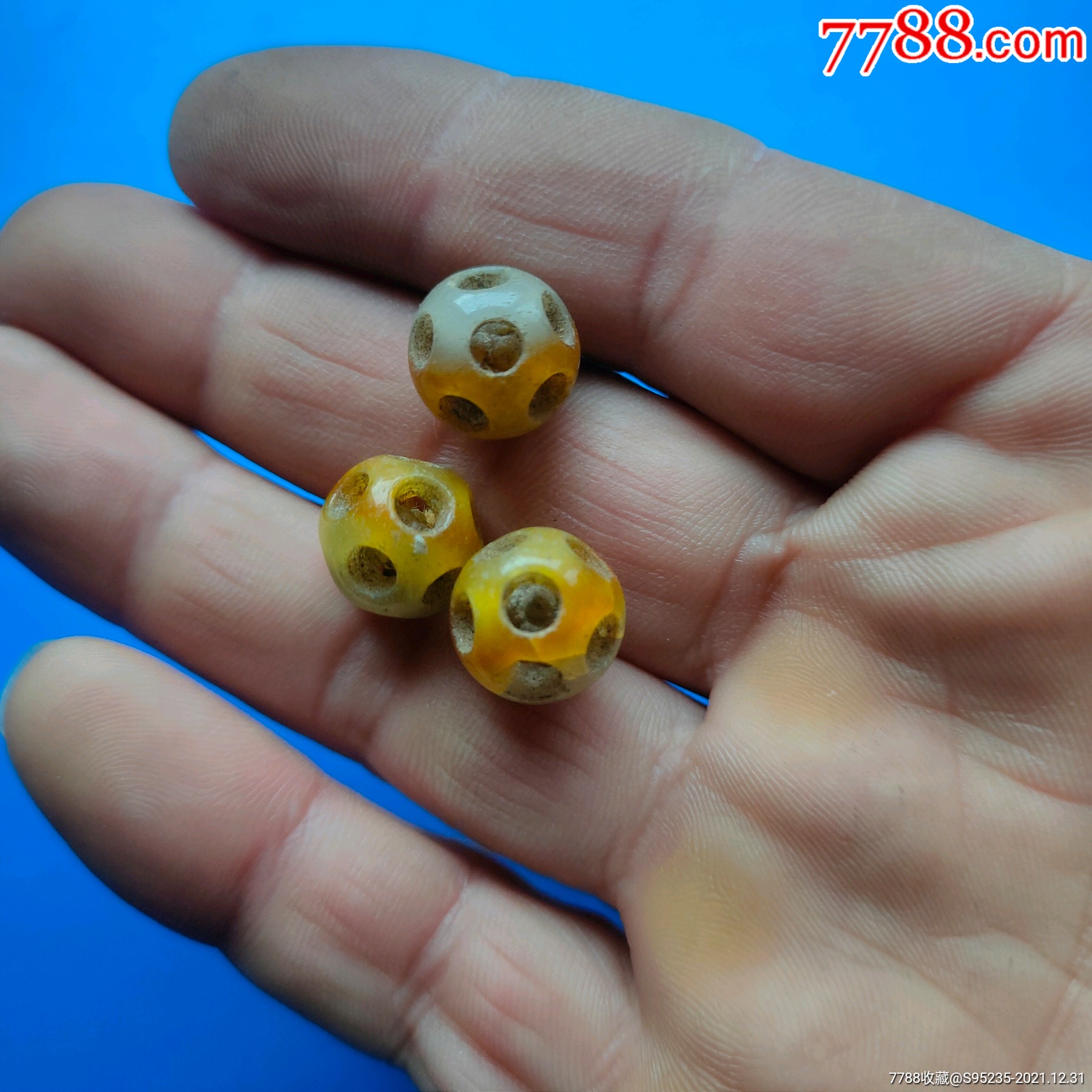 漂亮可爱的老玉玲珑球三颗_其他玉石/玉器_第9张_7788音像