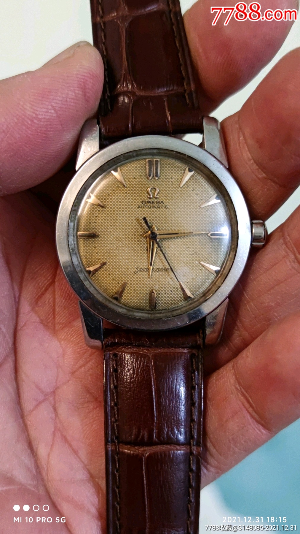 瑞士原装欧米茄撞舵自动机械表