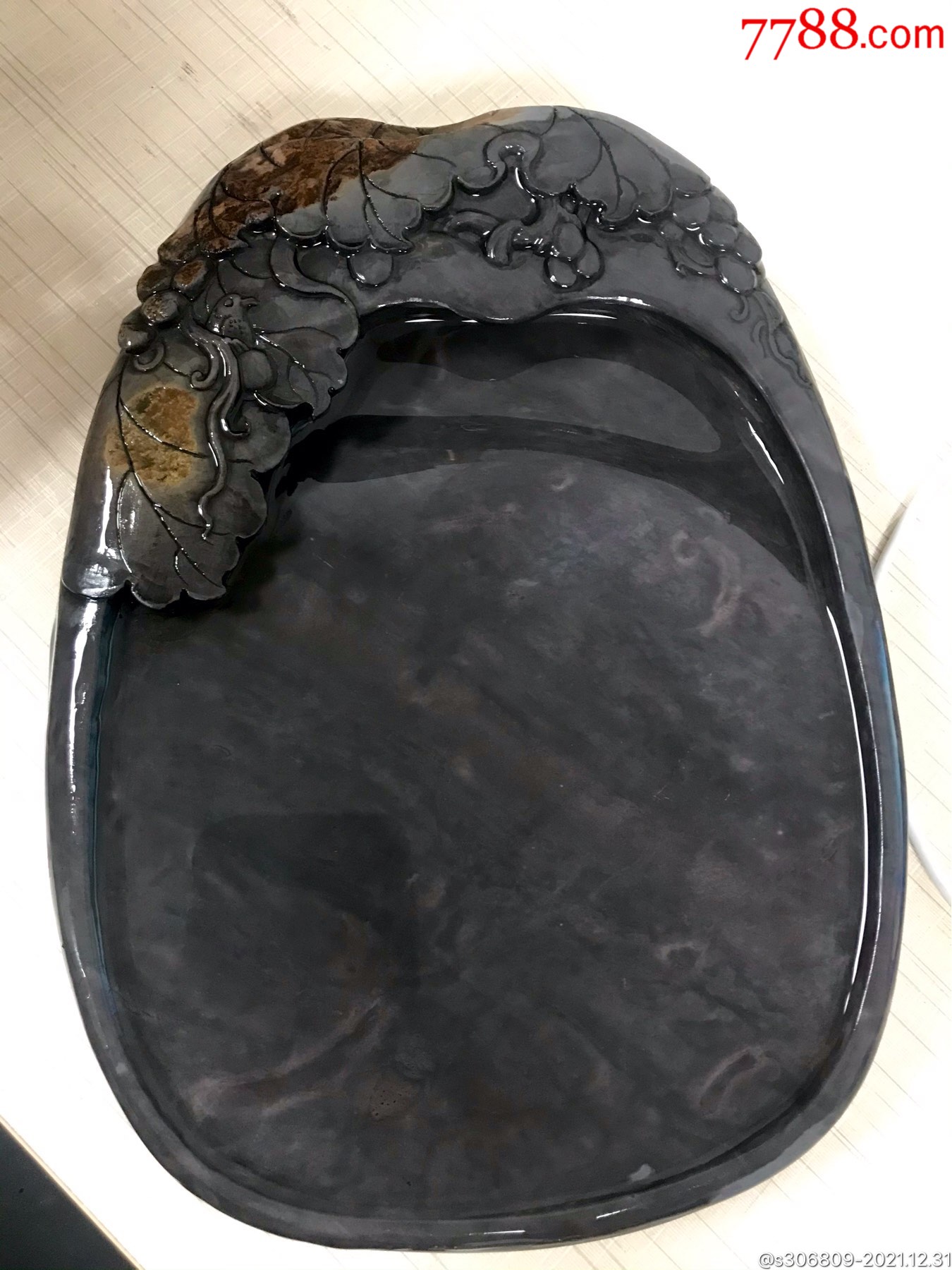 坑仔岩瓜果趟池砚-价格:400元-se84651121-端砚-零售-7788收藏__收藏