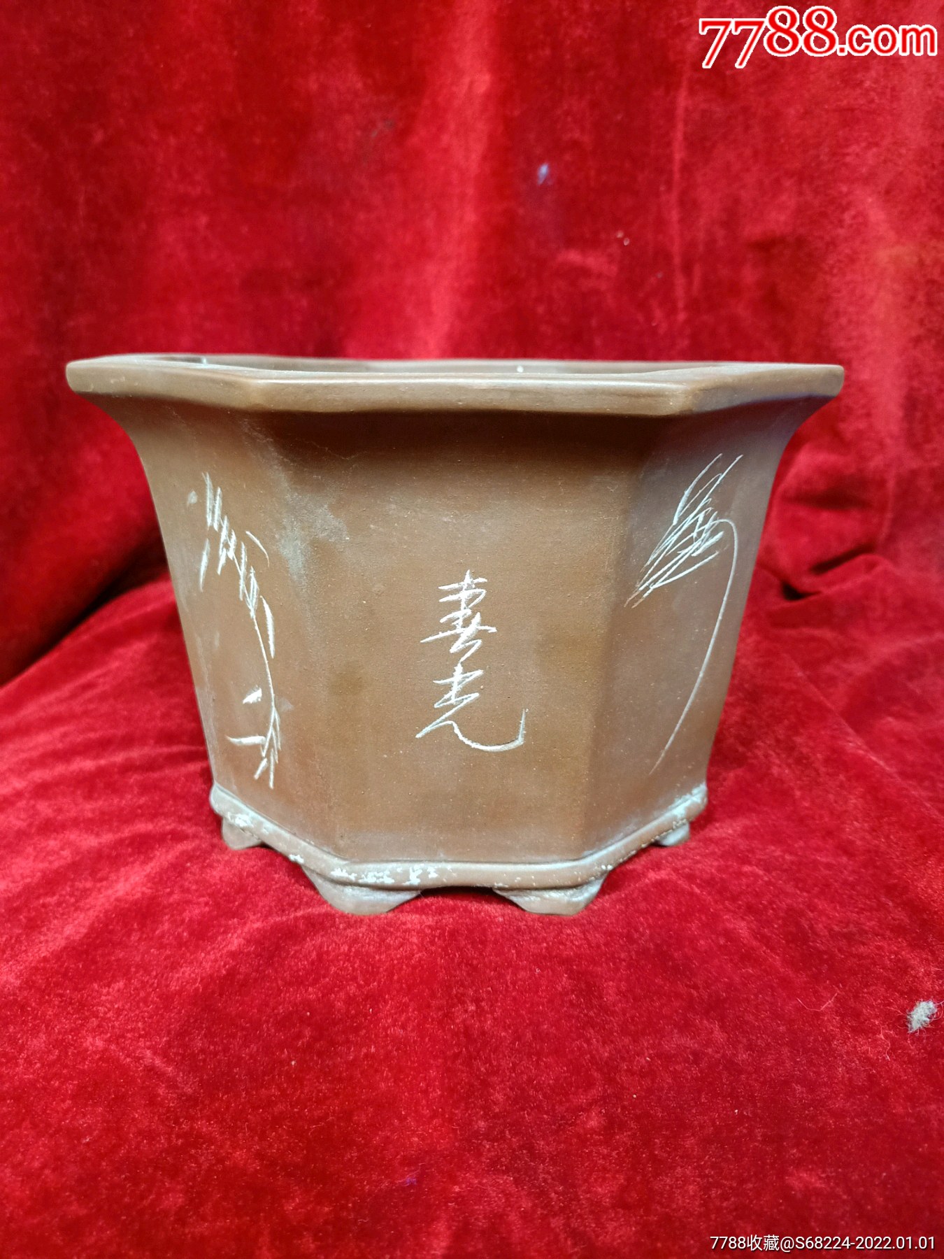 老紫砂八角盆-价格:120元-se84656899-花盆/花器-零售-7788收藏__收藏