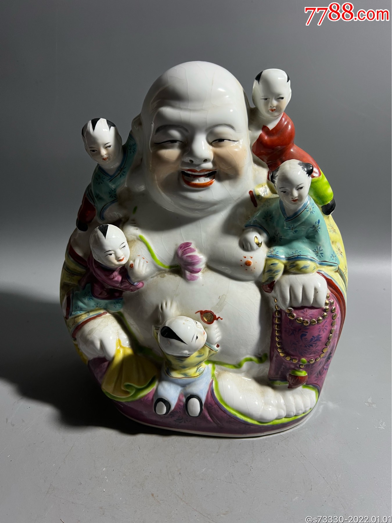 80现代左右景德镇雕塑瓷厂五子登科损