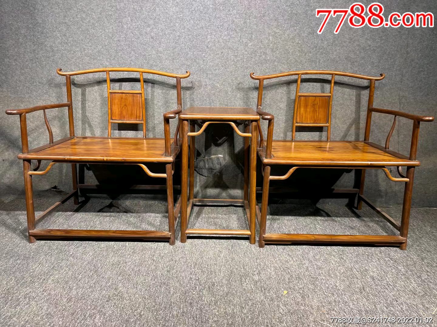 海黄老家具古董传世木器黄花梨禅椅三件套