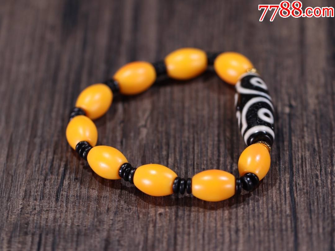 至纯七眼天珠黄雪巴手串-价格:1800元-se84679768-其他手串/佛珠-零售