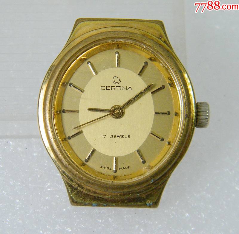 瑞士certina雪铁纳17钻镀金女表eta2660