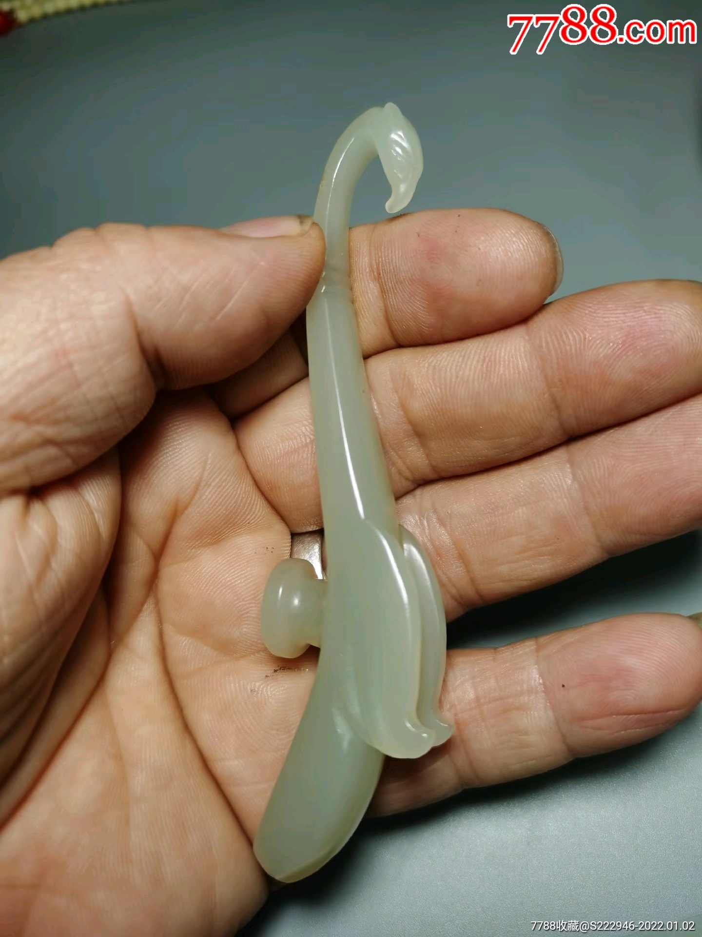 清代和田籽料凤带钩-价格:9666元-se84677957-和田玉-零售-7788唱机