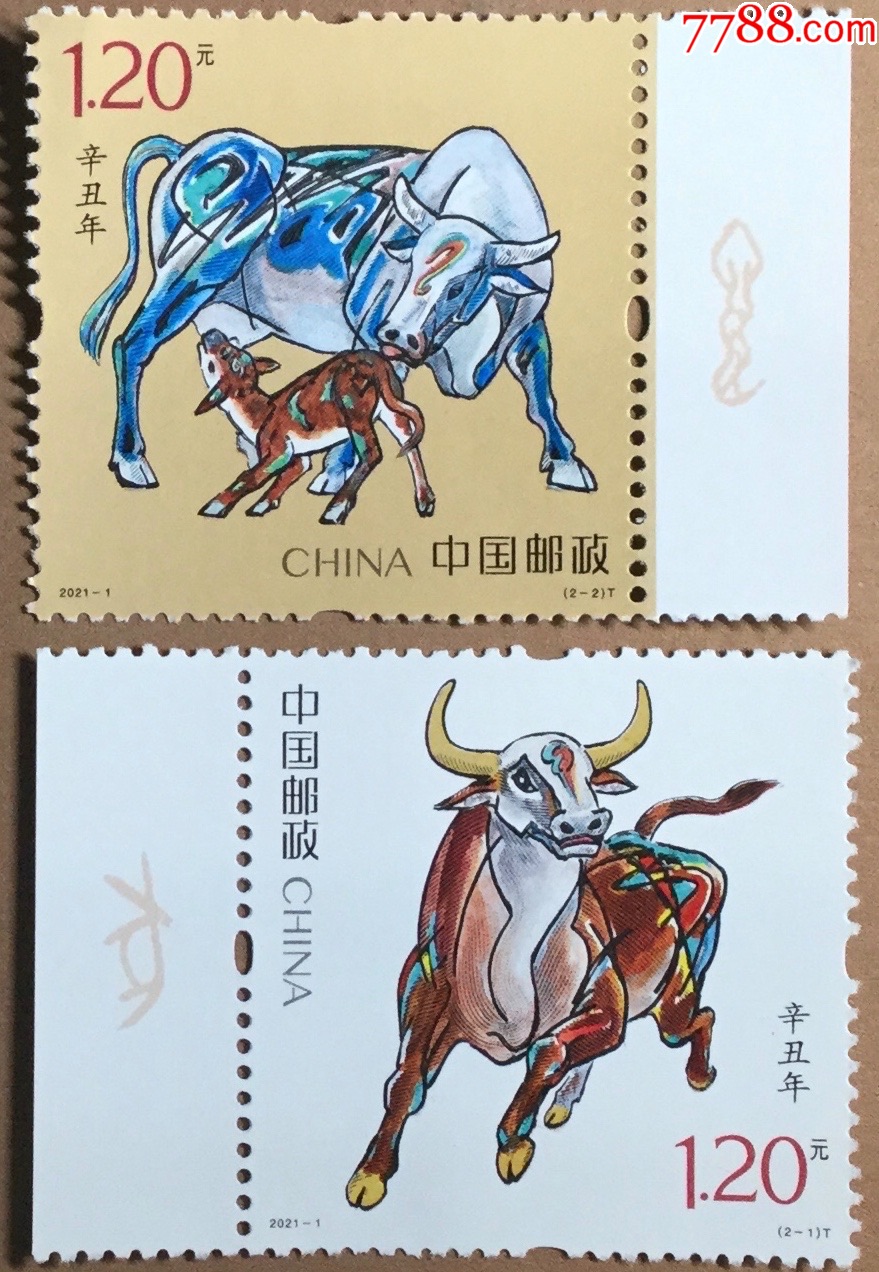 牛的生肖邮票学生作品图片