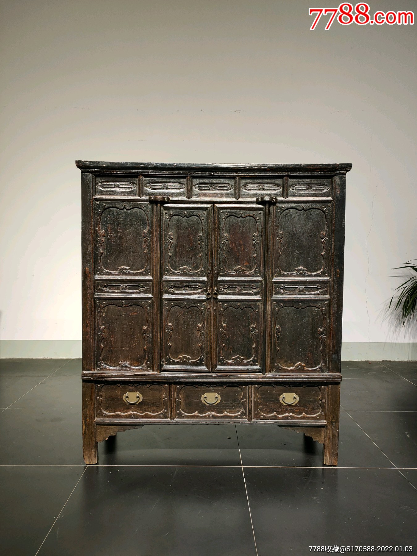 大美山西明代藏经柜高155长130宽49榆木