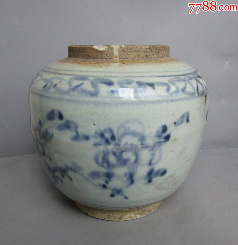 明晚期青花大罐