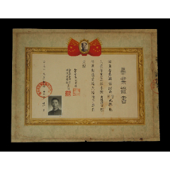 1957年：邮电部天津市邮电管理局【电缆线务班毕业证】一张