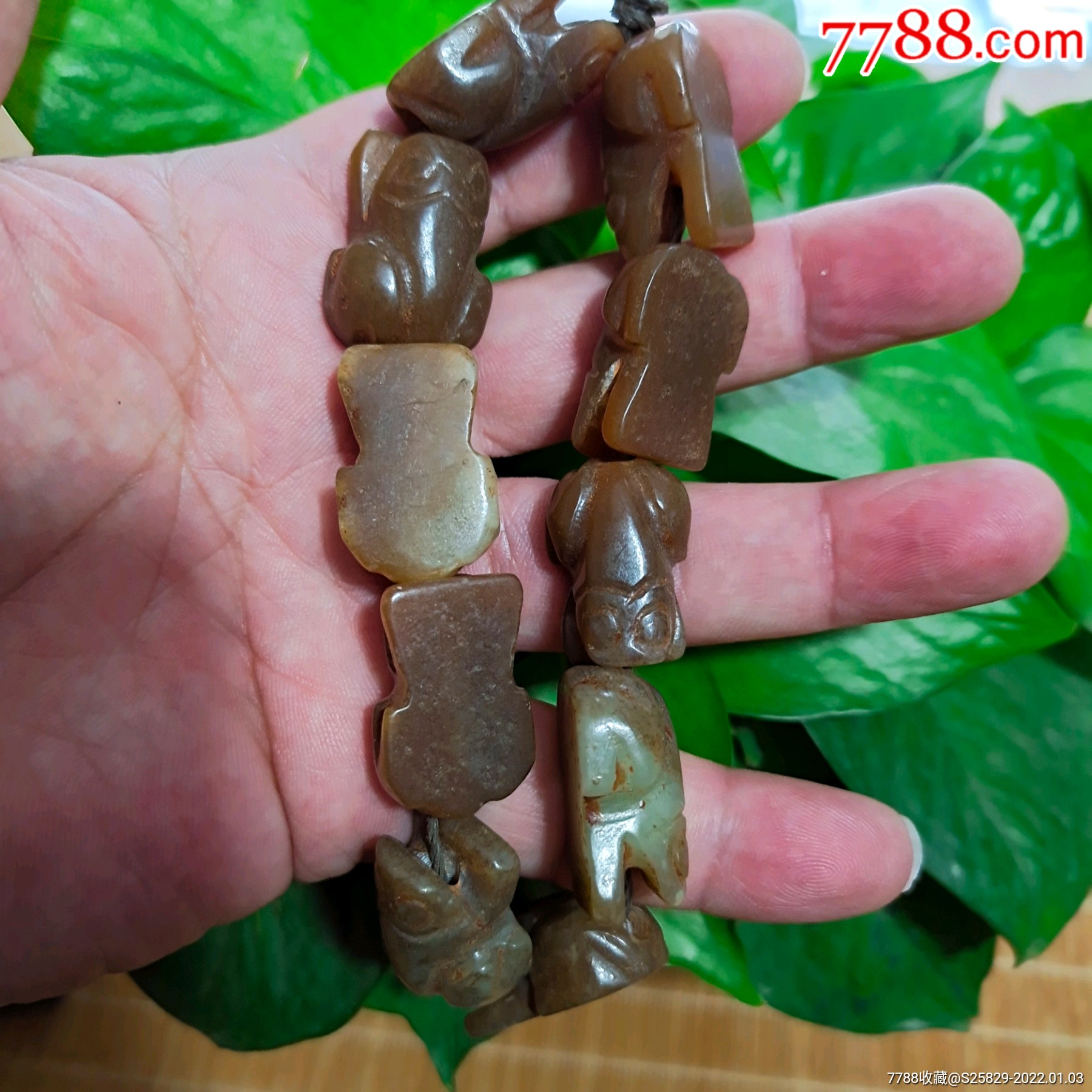 旧藏河磨玉金蟾手链-价格:555元-se84695843-其他玉石/玉器-零售-7788