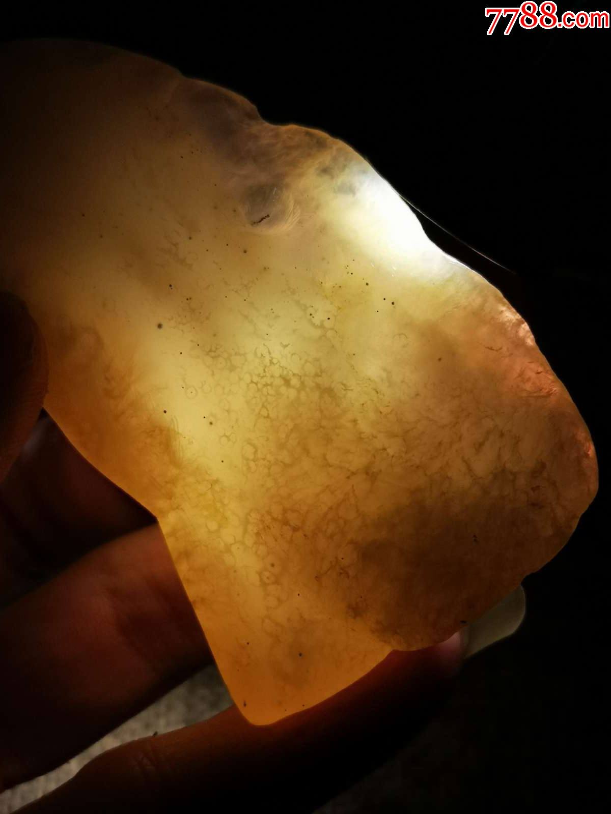 寿山石满丝环冻高山晶毛料98g软冻老货水头足色味好稀缺品种