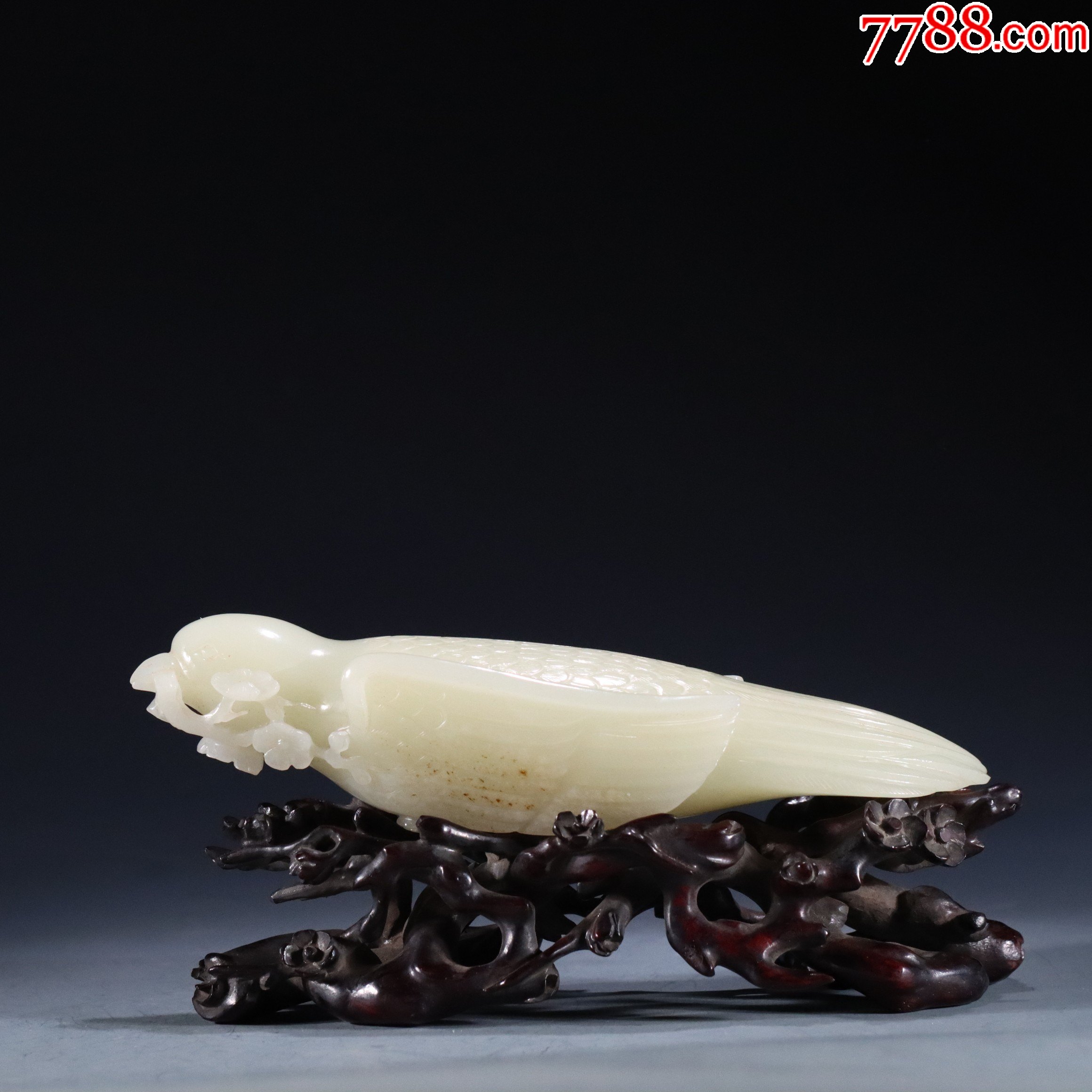 和田玉喜上眉梢喜鹊摆件