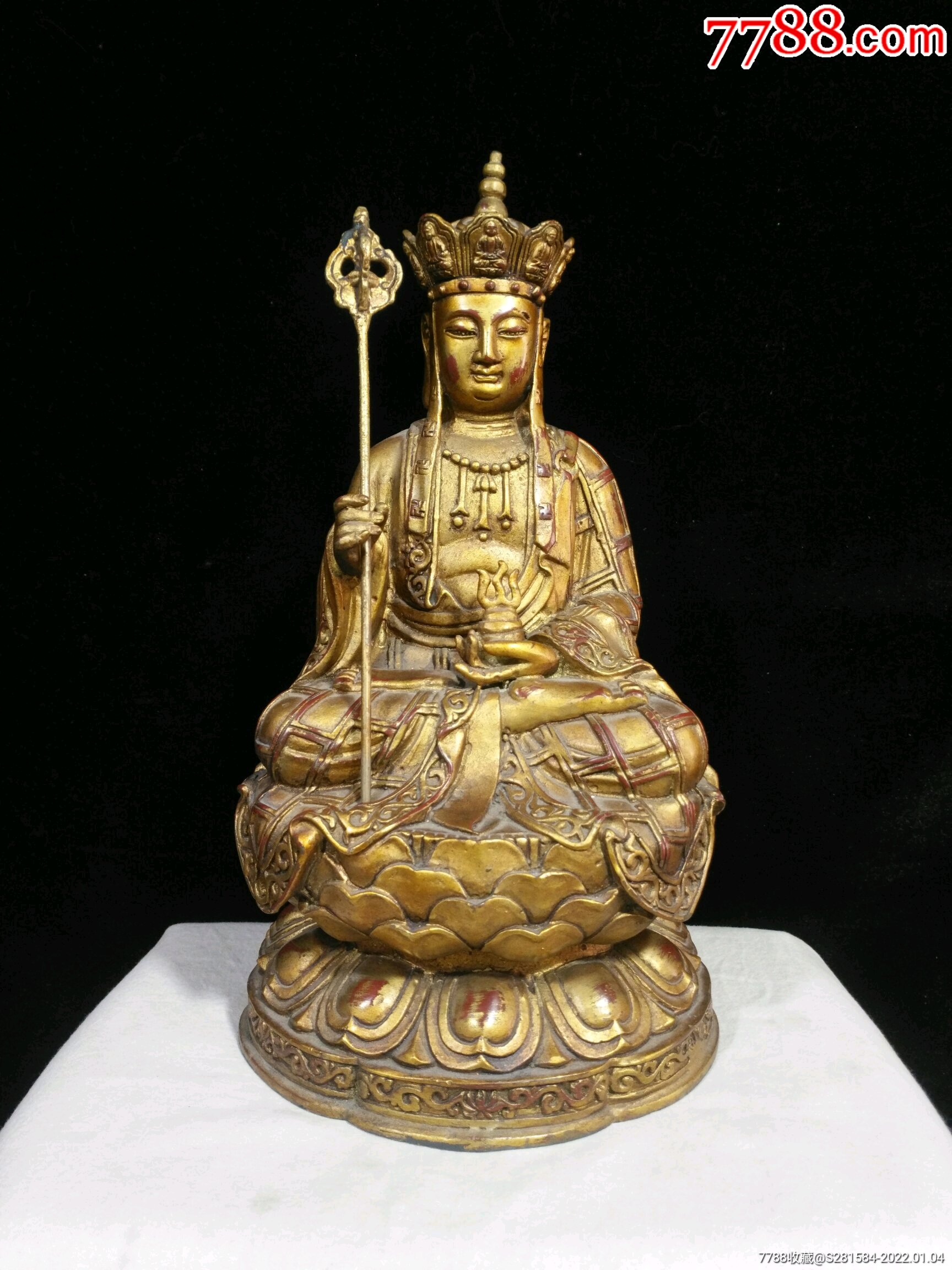 《地藏王菩萨》摆件,不议价-价格:488元-se84709464-铜像/铜佛像-零售