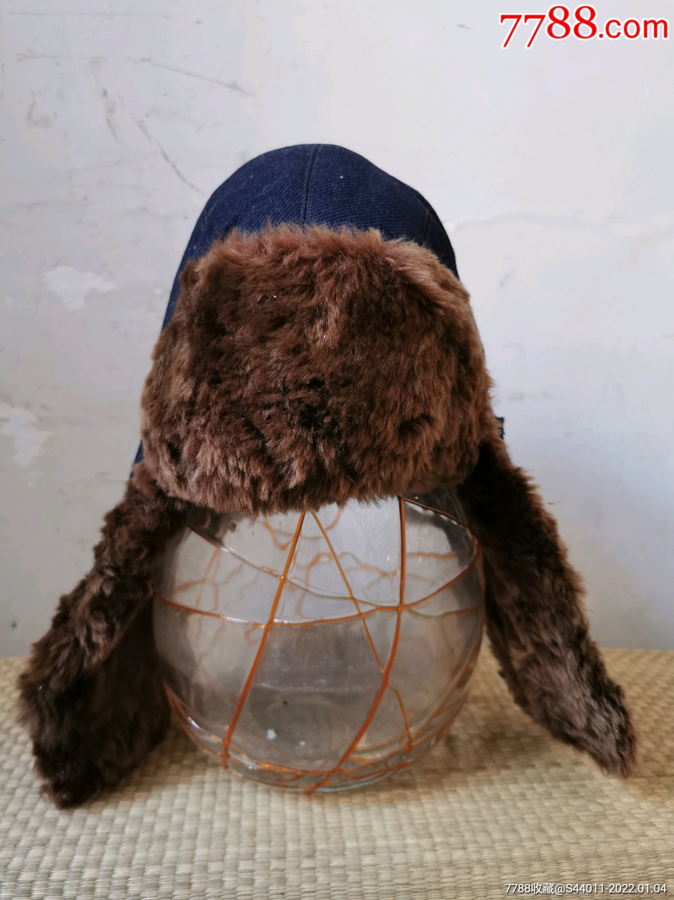 八十年代驼绒帽子真毛皮