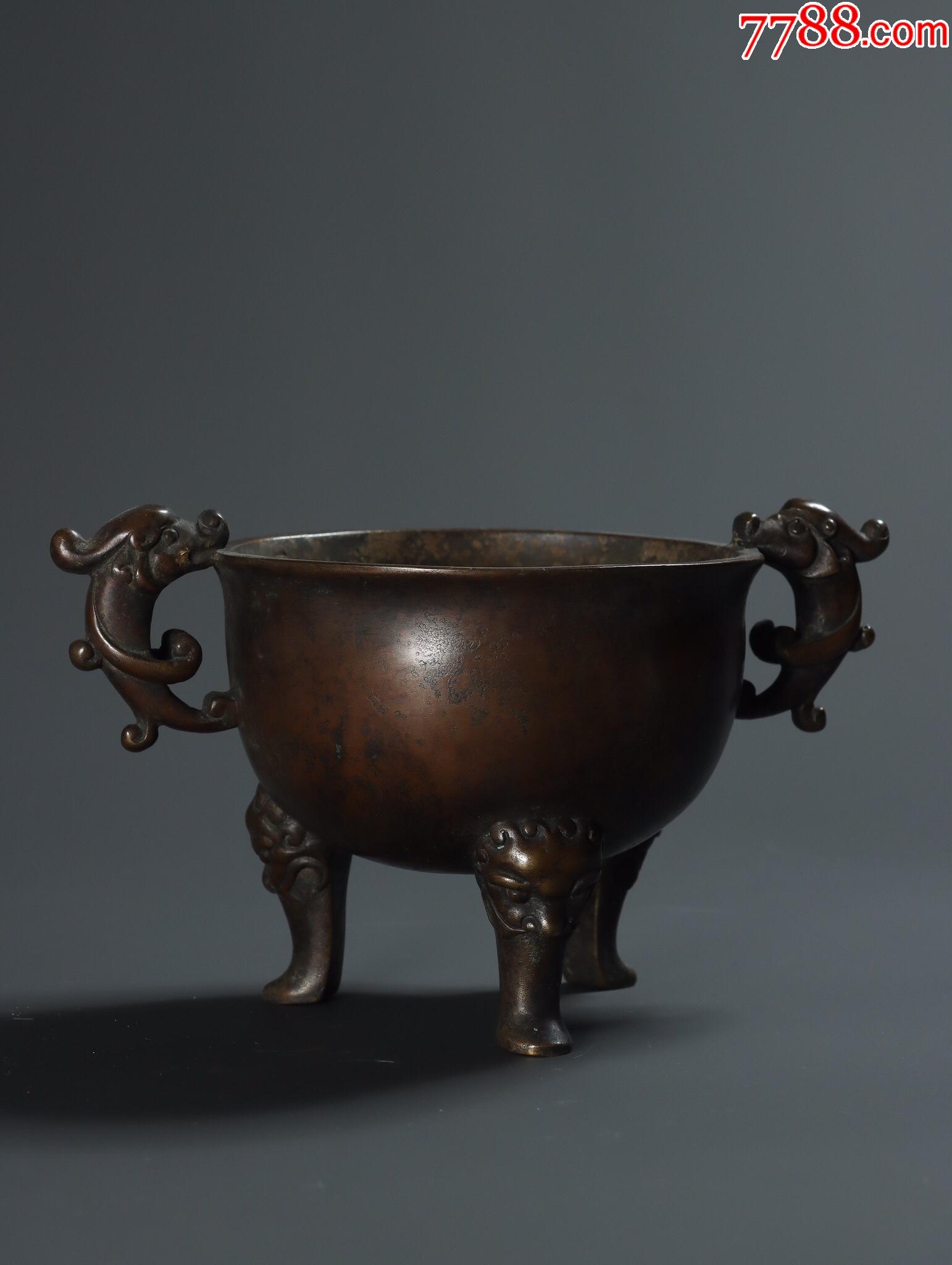 铜制兽纹香炉
