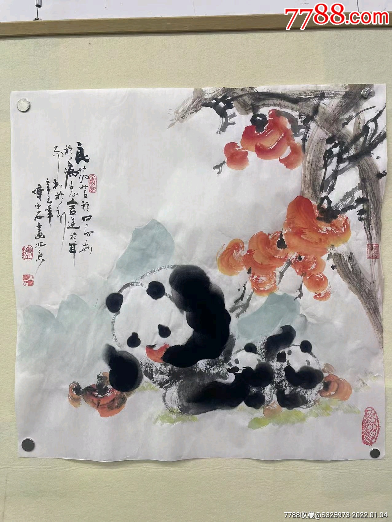 熊猫画家陈金石四尺斗方款式多多都有合影视频喜欢的私聊可以定制