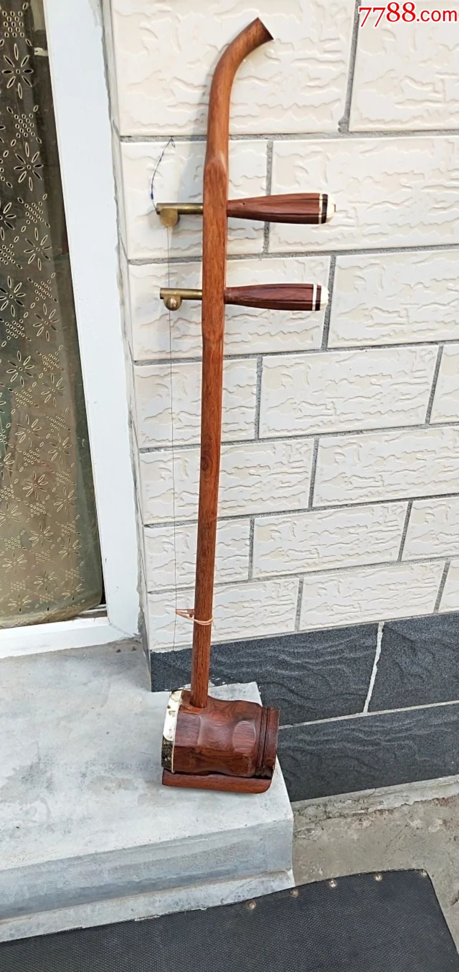 527号海南黄花梨老二胡长812cm品相如图终身包老包真纹理清晰漂亮油牲