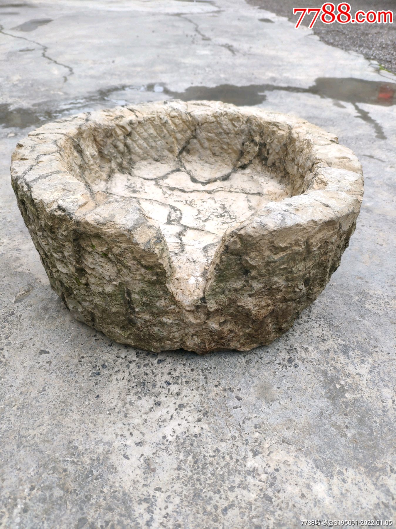 缺口流水老石盆青石盆花盆_价格260元_第1张_7788收藏__收藏热线