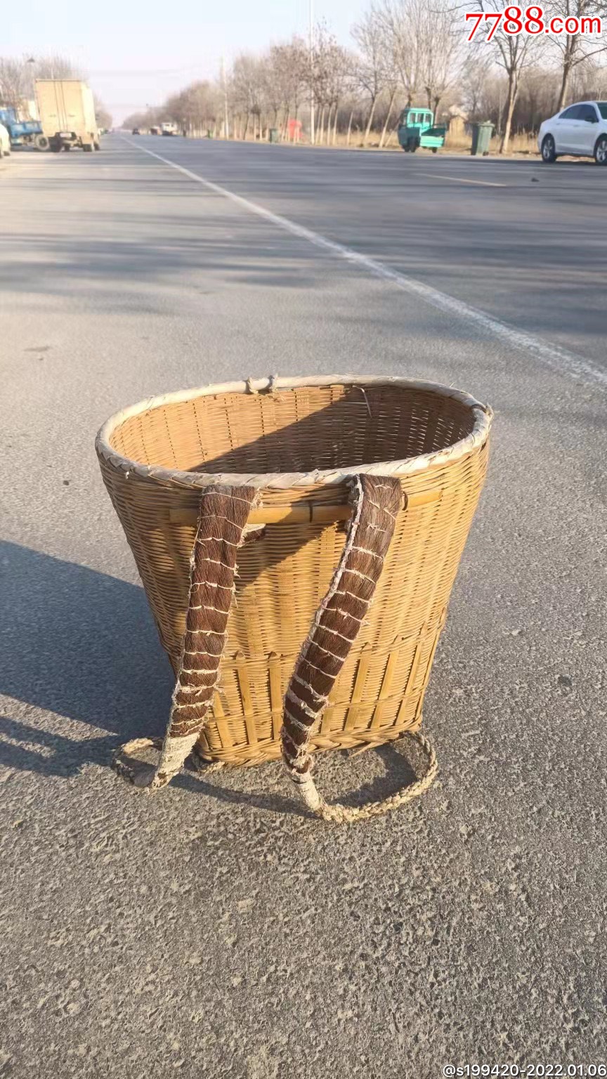 五十年代竹编背篓完整包老正常使用展馆装修装饰