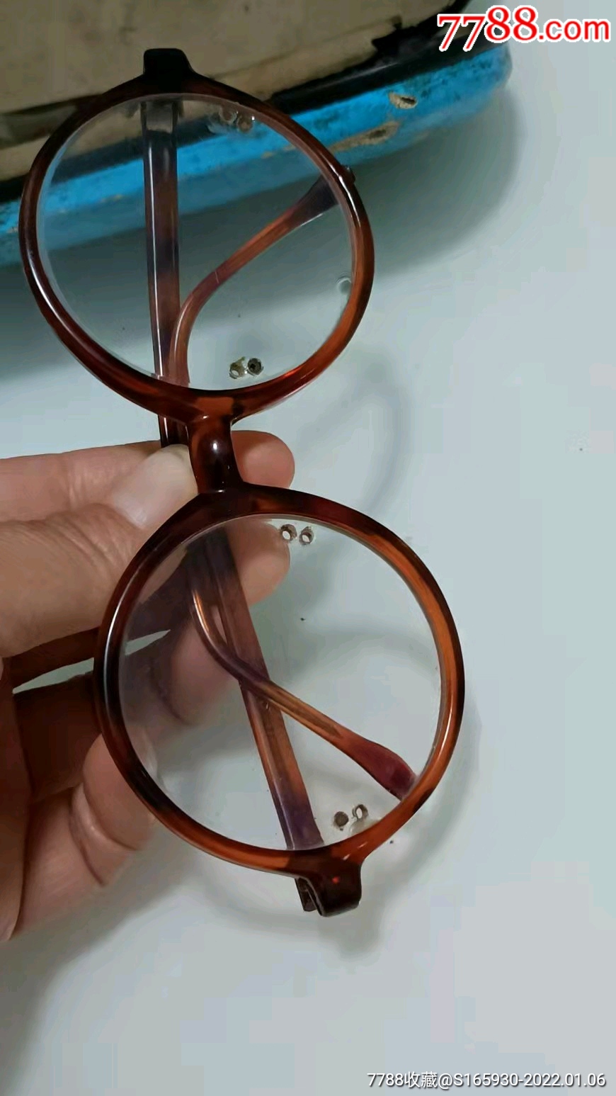 清代天然水晶石平光镜民国后换镜框可收藏佩戴养眼美观保健康包老包