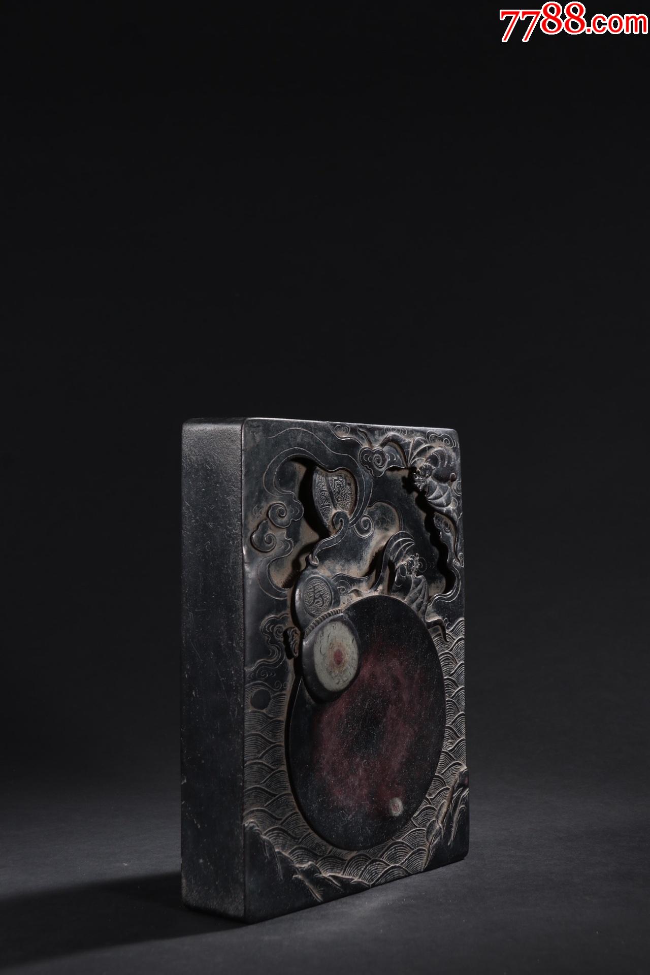 高凤翰款端石福寿纹砚台