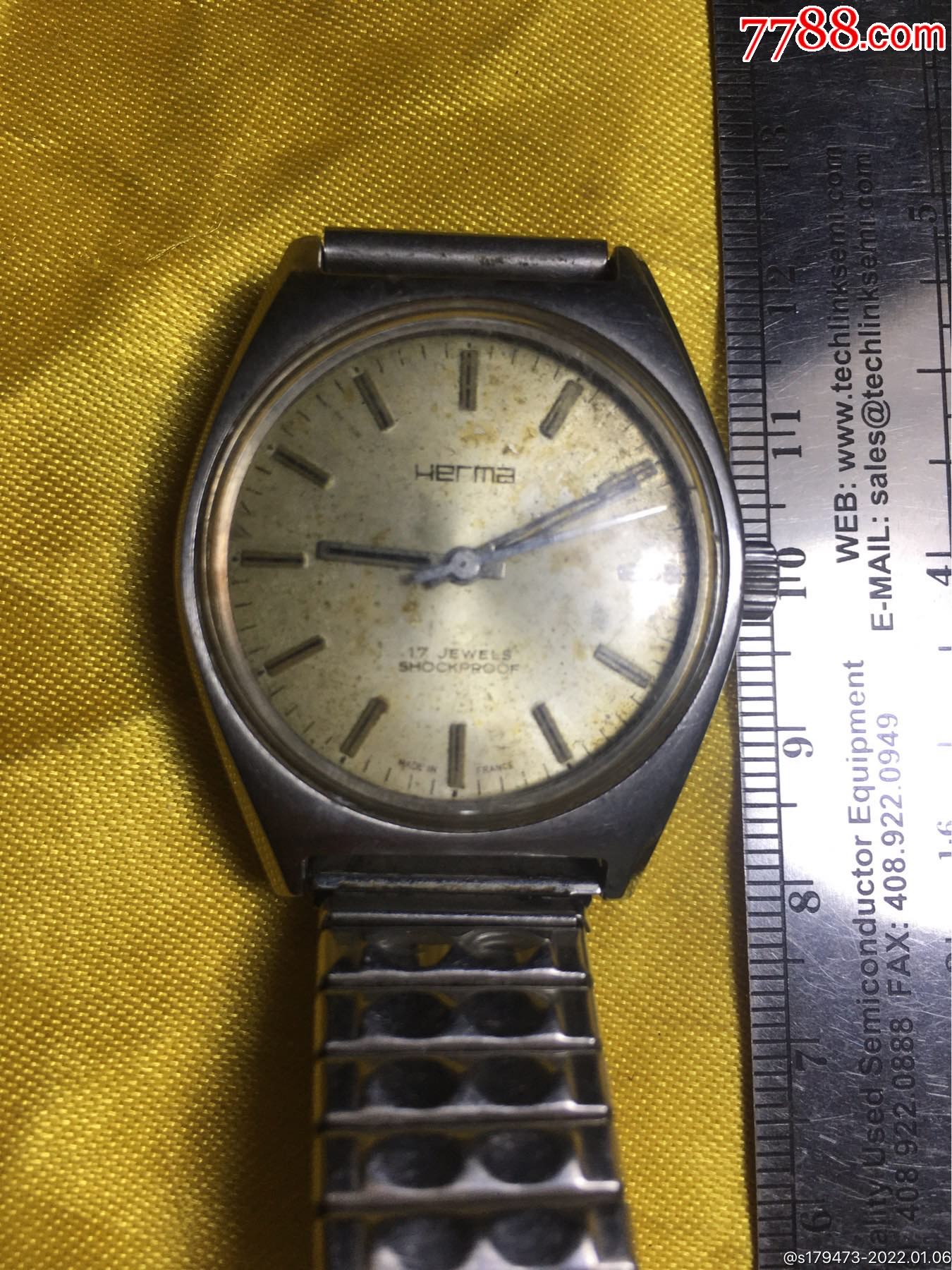法国艾玛手表herma手表外国货进口老机械表正常走时不退换