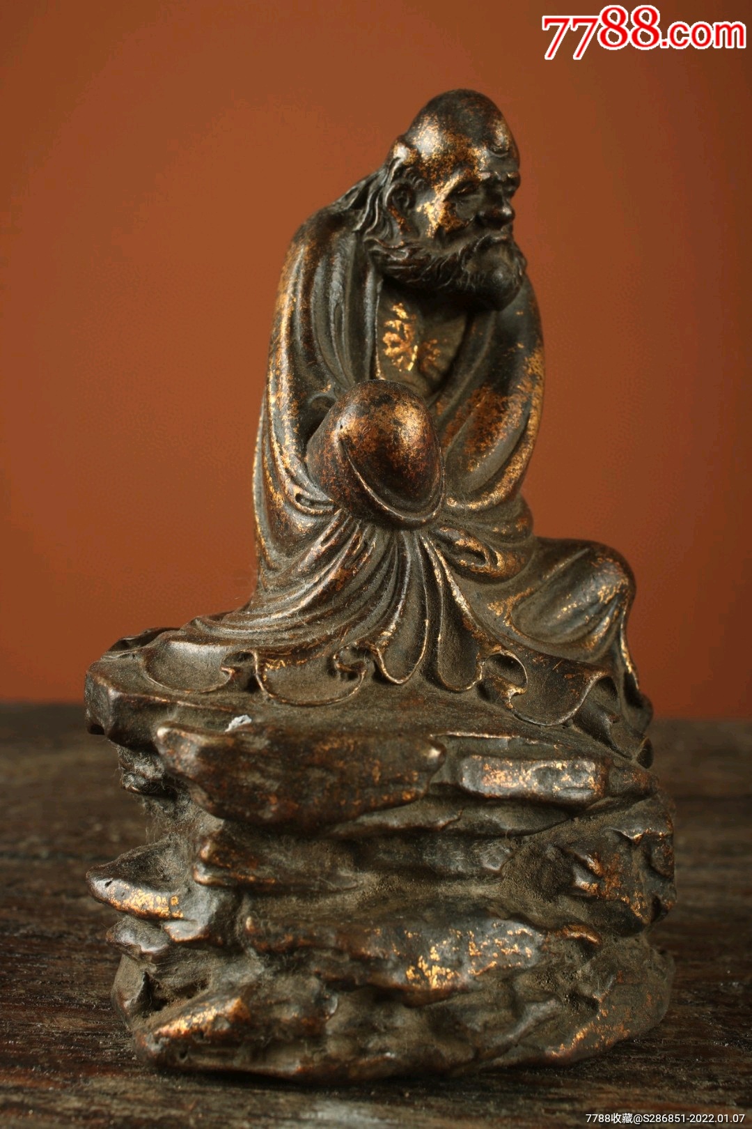 铜鎏金达摩祖师不议价