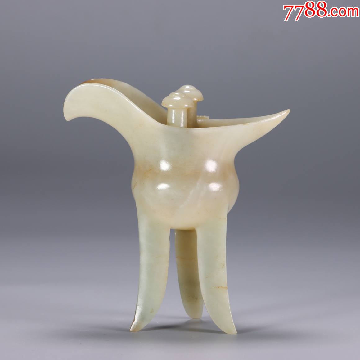 和田玉三足爵杯a91s75f