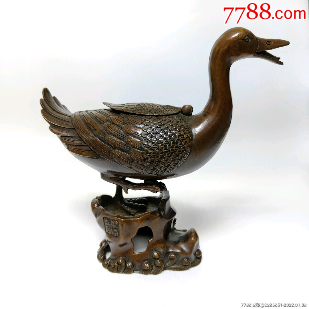 铜鸭子炉摆件不议价