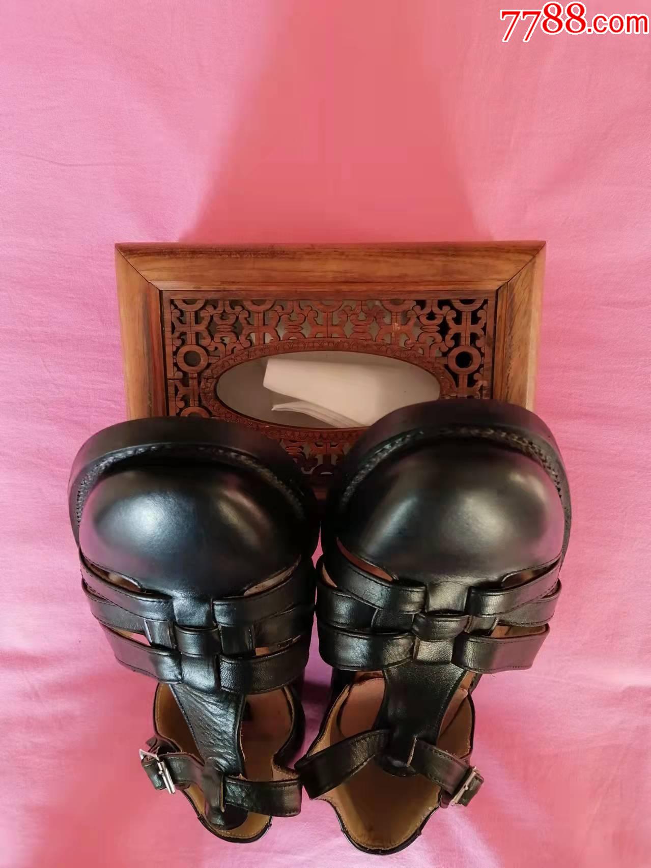 全新军官皮凉鞋3516厂40码超好品相