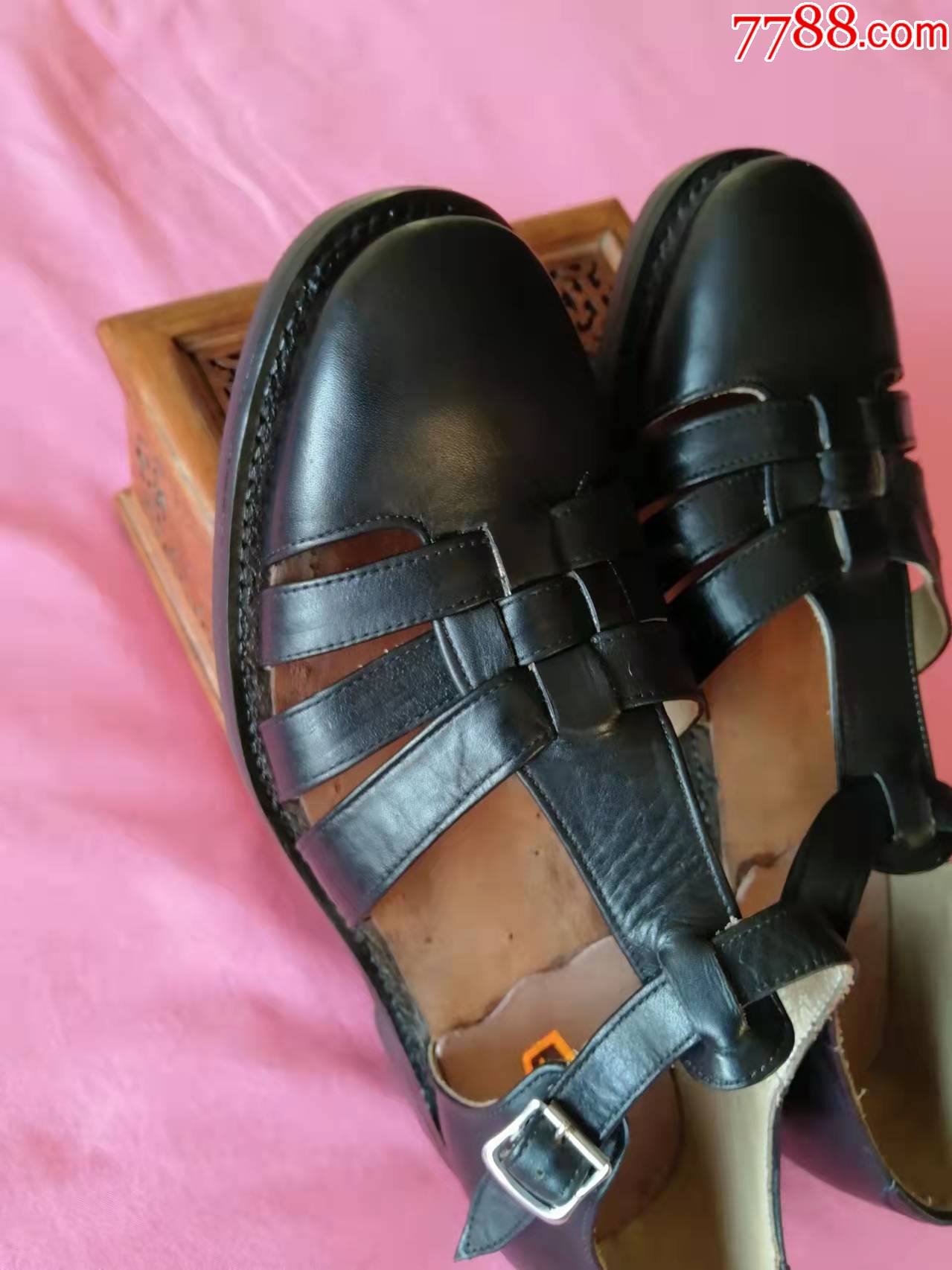 全新军官皮凉鞋3516厂40码超好品相