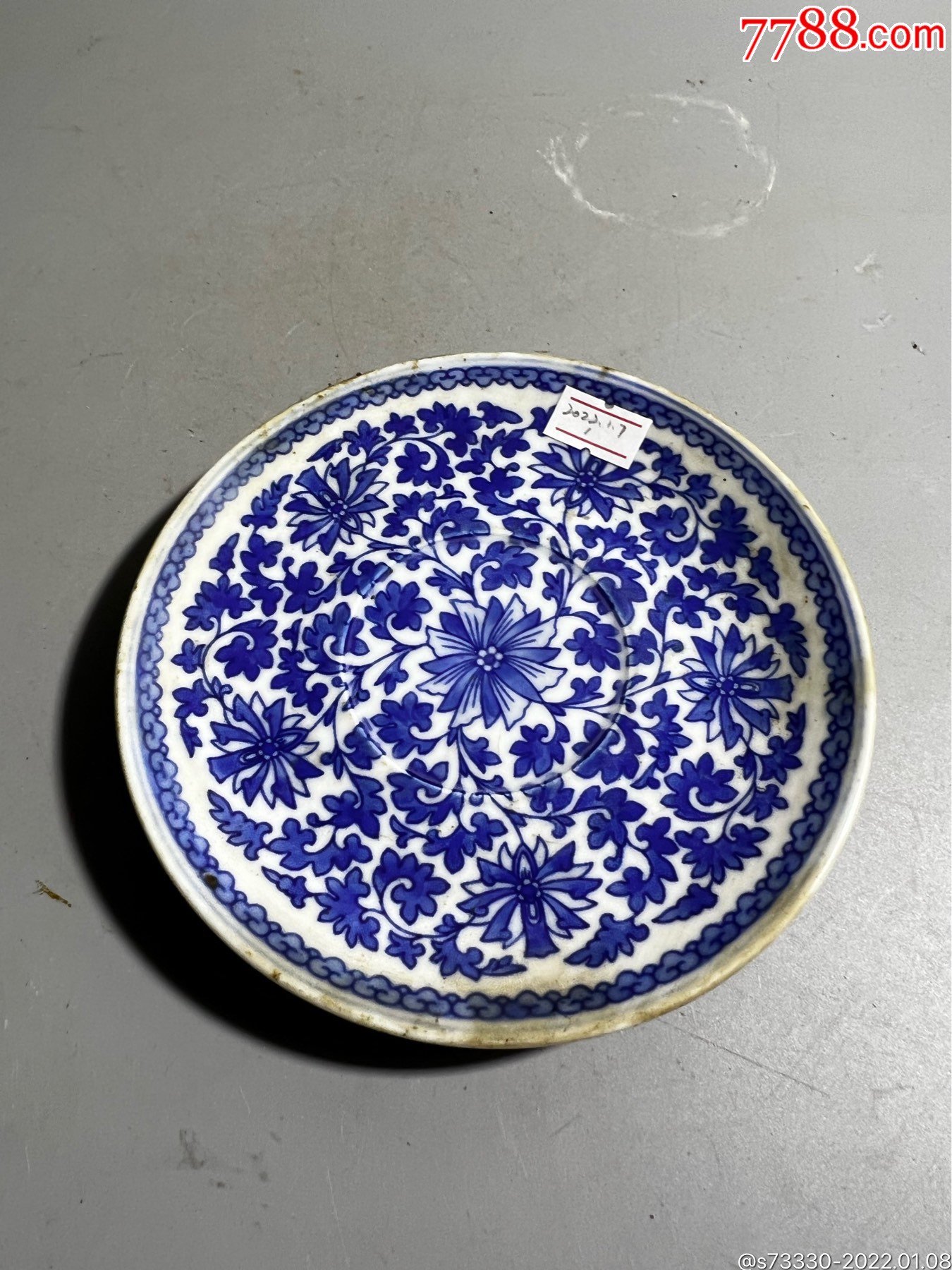 景德镇厂货,青花缠枝小碟子一只1-价格:45元-se84782630-青花瓷-零售