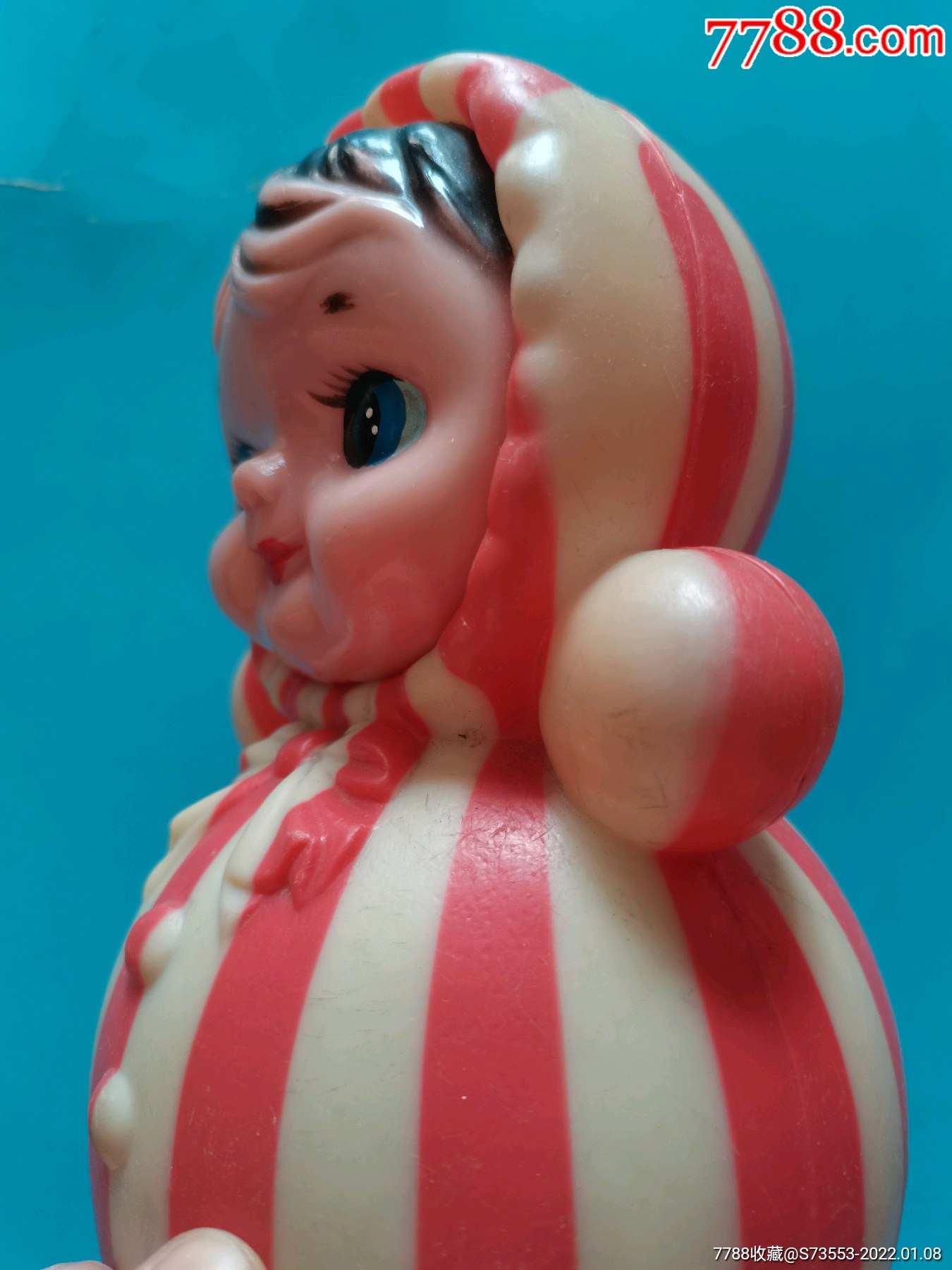 民俗玩具收藏不倒翁红色不倒翁怀旧老玩具