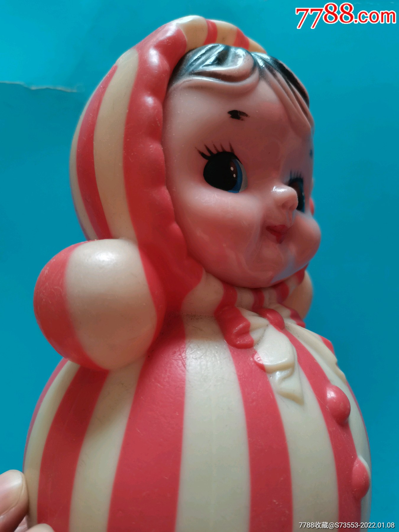 民俗玩具收藏不倒翁红色不倒翁怀旧老玩具